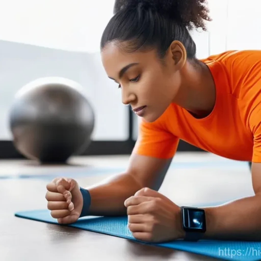 웨어러블 헬스 트래커 종류와 장단점 - **Prompt:** A diverse, healthy-looking young adult, wearing modern, athletic workout attire, is gent...