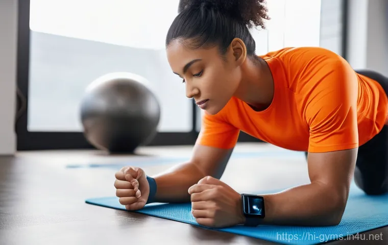 웨어러블 헬스 트래커 종류와 장단점 - **Prompt:** A diverse, healthy-looking young adult, wearing modern, athletic workout attire, is gent...